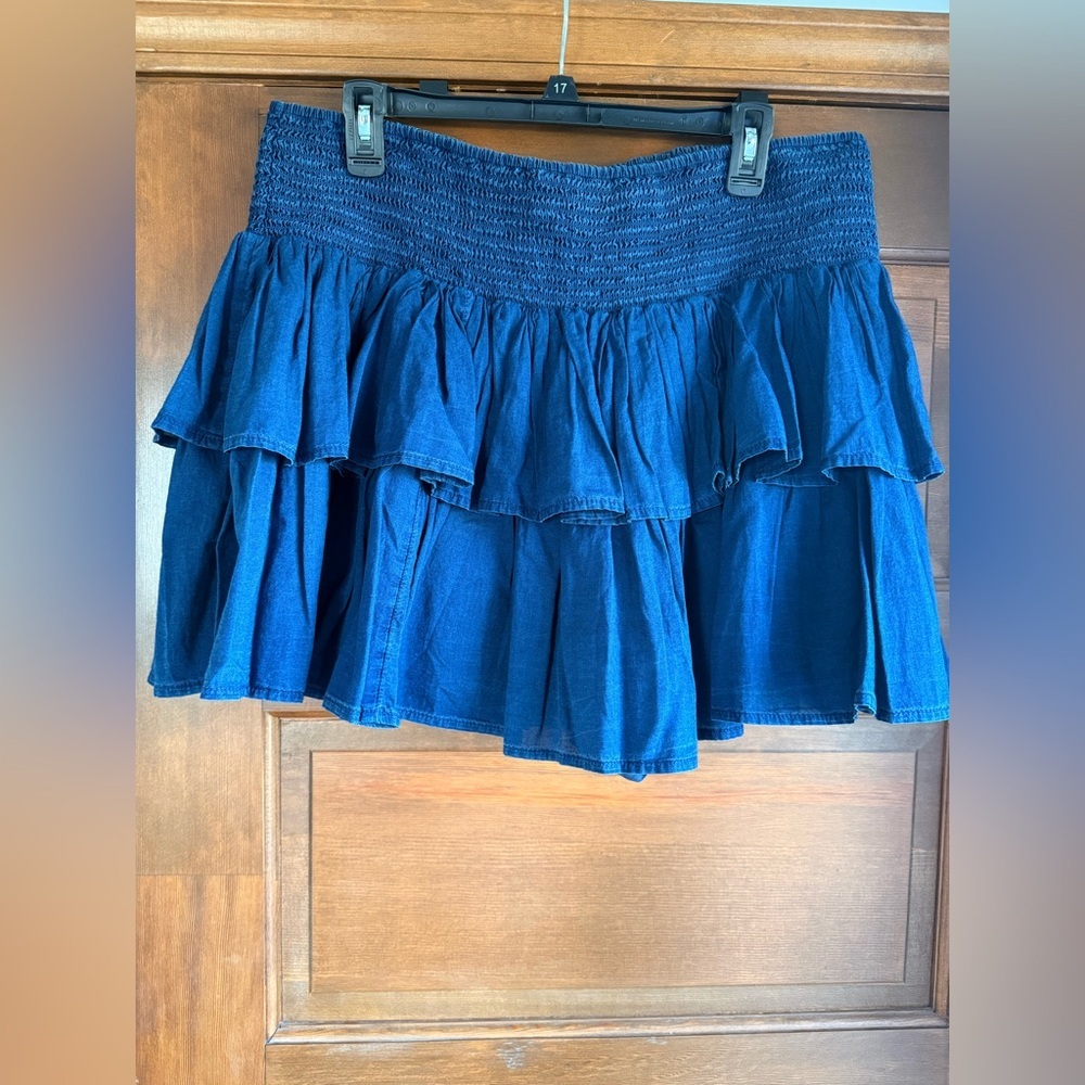 American Eagle AE High-Waisted Tiered Mini Skort - Picture 4 of 6